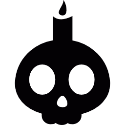 Skull lamp icon