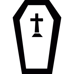 tombeau effrayant avec une croix Icône