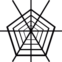 toile d'araignée du pentagone Icône