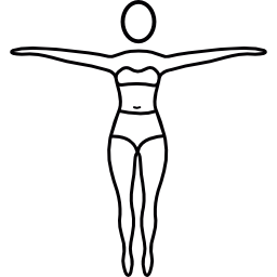 Woman with swimming suit icon