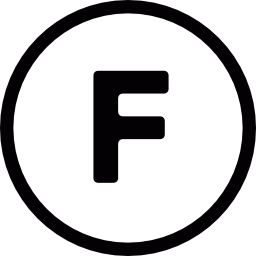 f dentro de un círculo icono