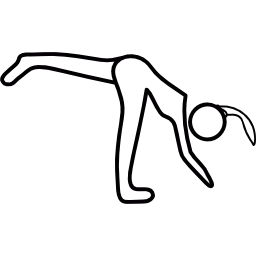 athlète somersault Icône