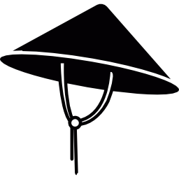 cappello conico asiatico icona