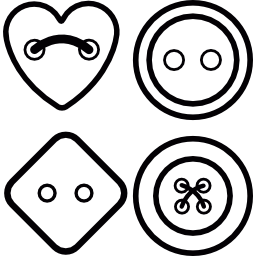 cuatro botones icono