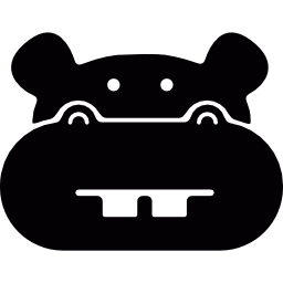 głowa hipopotama ikona