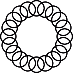 okrągły pierścień spirali ikona