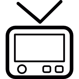 Vintage retro tv monitor icon