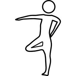 postura della ginnasta icona