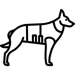 Полицейская собака иконка