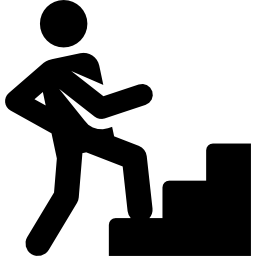 Climbing stairs icon