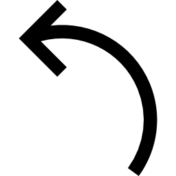 flecha curva icono