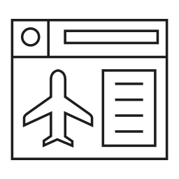 boeking van luchtvaartmaatschappijen icoon