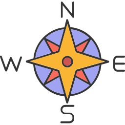 Compass arrows icon