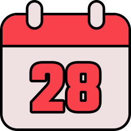 fecha del calendario icono