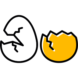 złamane jajko ikona
