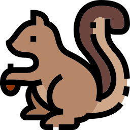 Écureuil et gland Icône