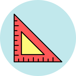 quadratisches lineal icon