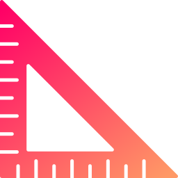 vierkante liniaal icoon