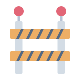 barrière routière Icône