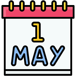 1 de mayo icono