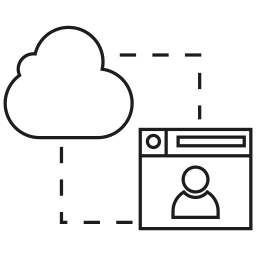 Cloud collaboration icon