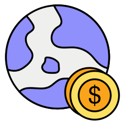 Global currency icon