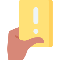 tarjeta amarilla icono
