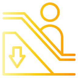 Escalator down icon