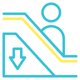 rolltreppe runter icon