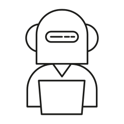 Robot trader icon