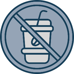 No coffee cups icon