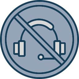 No headphones icon