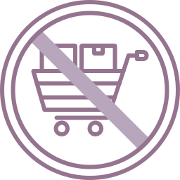 No shopping cart icon