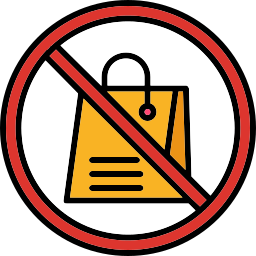 No shopping bag icon