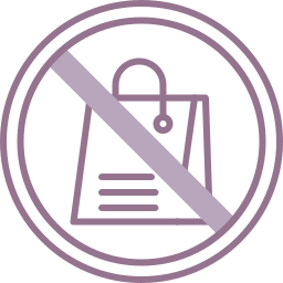 No shopping bag icon