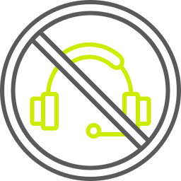 No headphones icon