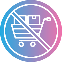 No shopping cart icon