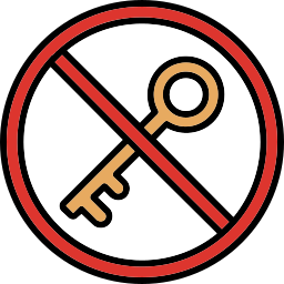 geen sleutel icoon