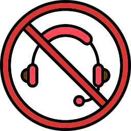 No headphones icon