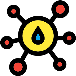 molecola di olio icona