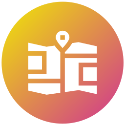 Folded map icon