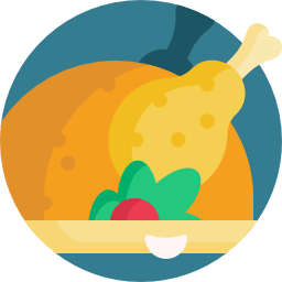 Roast chicken icon