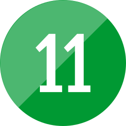 numero 11 icono