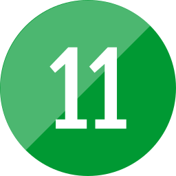 numero 11 icona