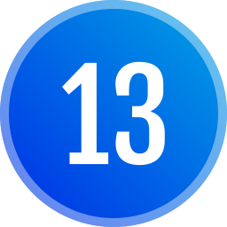 numéro 13 Icône