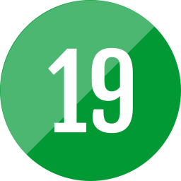 número 19 icono