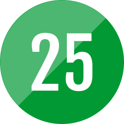 número 25 icono