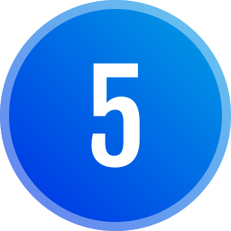 número 5 icono