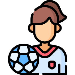 calciatore femminile icona