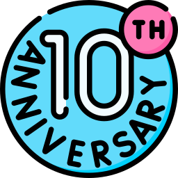 10e verjaardag icoon